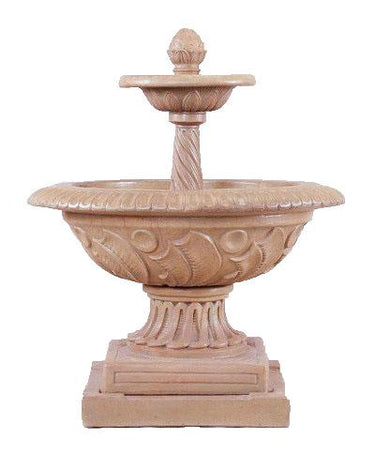 Orvieto Two Tier Cast Stone Outdoor Fountain Fountain Tuscan